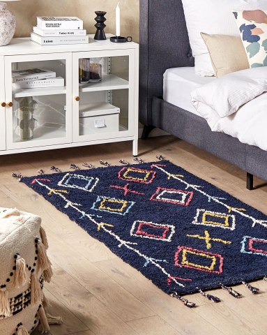 Carpets - CORUM Black 80 x 150 cm Cotton