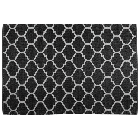 ALADANA Outdoor Rug Black/White 140 x 200 cm Reversible [1]