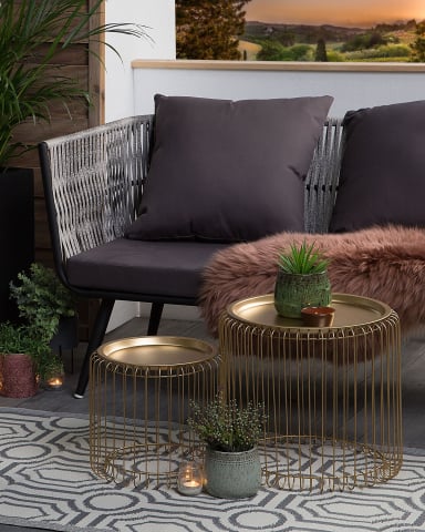 Covor de exterior - Covor de exterior BIDAR Gri 90 x 180 cm Reversibil