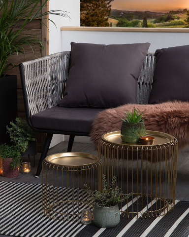 Covor de exterior - Covor de exterior HALDIA Negru 90 x 180 cm