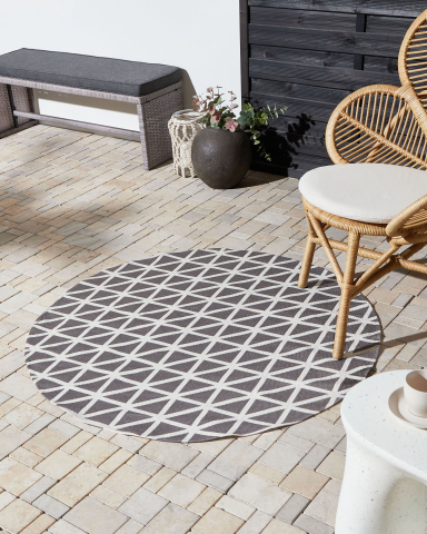 Covor de exterior - Covor de exterior PANAJI Gri ø 120 cm