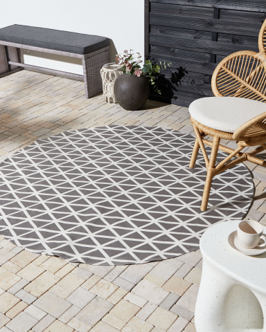 Covor de exterior - Covor de exterior PANAJI Gri ø 160 cm