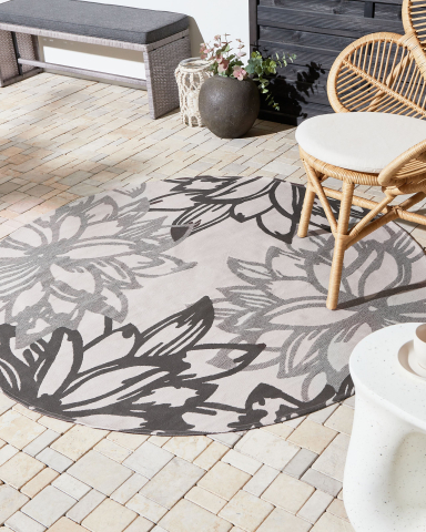 Covor de exterior - Covor de exterior SOLAPUR Gri ø 160 cm