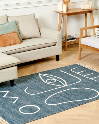 Covor împletit - Outdoor rug YAVU Blue 140 x 200 cm