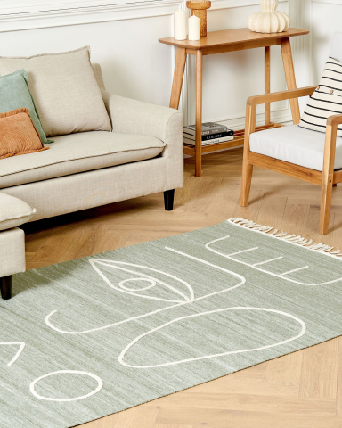 Covor împletit - YAVU Outdoor rug Light green 140 x 200 cm