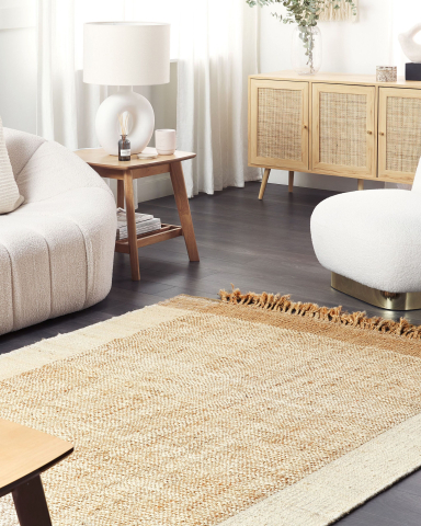 Covor împletit - DEDEMLI Rug Beige 160 x 230 cm Jute