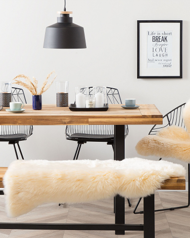 Covor din blană de oaie - Sheepskin rug ULURU Beige 65 x 110 cm