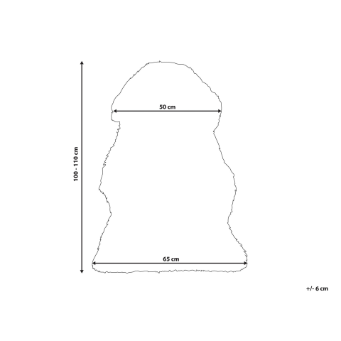 ULURU Sheepskin Rug Navy Blue 65 x 110 cm [2]