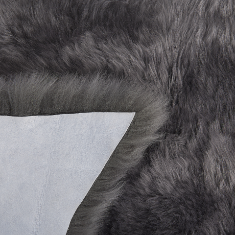 Sheepskin Rug ULURU Dark Grey 65 x 110 cm [4]