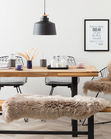 Covor din blană de oaie - Sheepskin rug ULURU Brown 65 x 110 cm