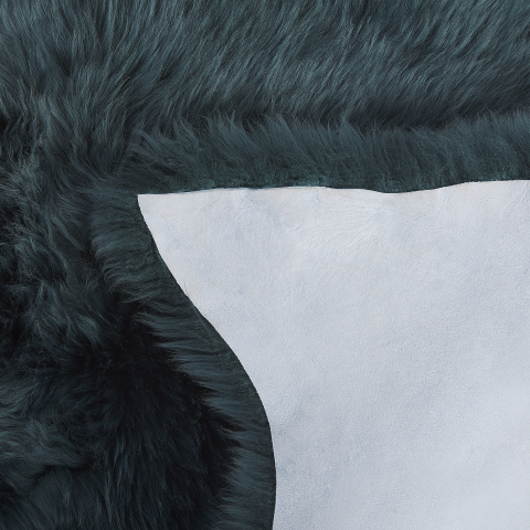 Sheepskin rug ULURU Dark green 65 x 110 cm [4]