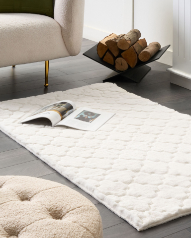 Faux fur rug GHARO White 80 x 150 cm [0]