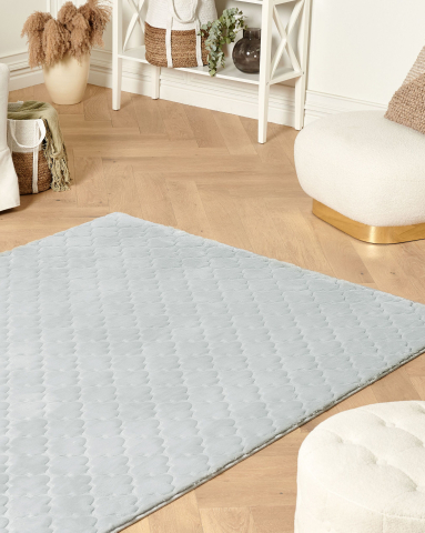Carpets - Faux fur rug GHARO synthetic fur Light grey 160 x 230 cm