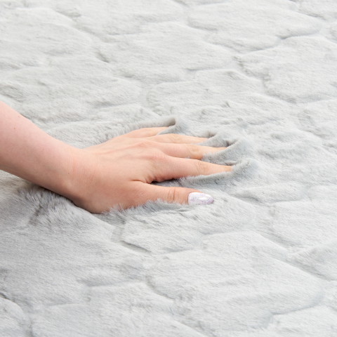 Covor din blană sintetică GHARO Gri deschis 80 x 150 cm [4]