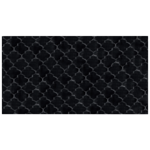 GHARO Black Faux Fur Carpet 80 x 150 cm [3]