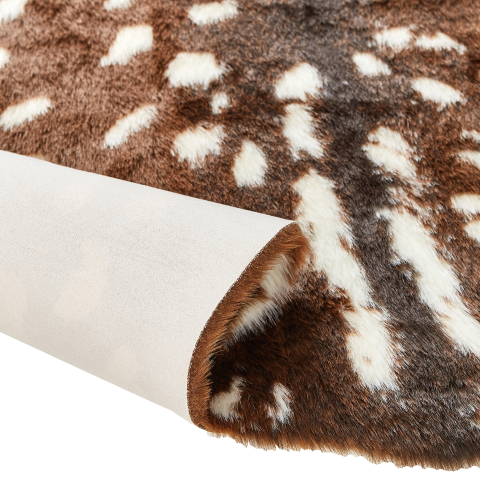 KNOLL Faux Fur Rug Brown 130 x 170 cm [4]
