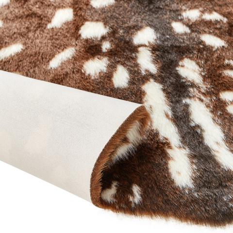 KNOLL Faux Fur Rug Brown 150 x 200 cm [4]