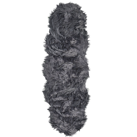 Mamungari faux fur rug dark gray 60 x 180 cm [1]