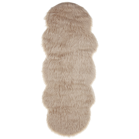 Faux fur rug MAMUNGARI Sand 60 x 180 cm [1]