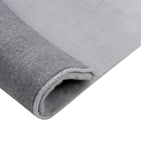 MIRPUR Grey Faux Fur Carpet 160 x 230 cm [4]