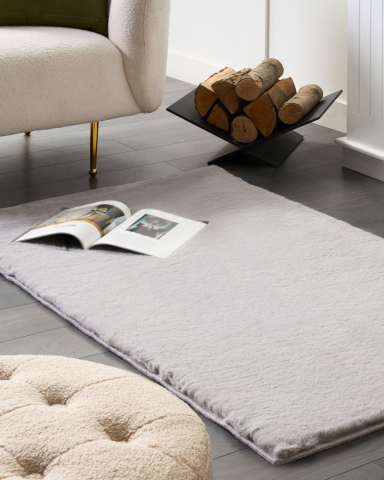 Carpets - MIRPUR Grey faux fur rug 80 x 150 cm