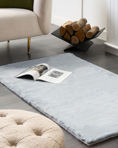 Covor cu fir lung - MIRPUR faux fur rug Light grey 80 x 150 cm
