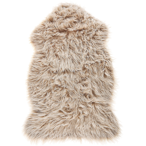 MUNGO faux fur rug Beige 63 x 95 cm [1]
