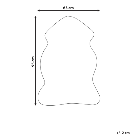 MUNGO faux fur rug Beige 63 x 95 cm [2]