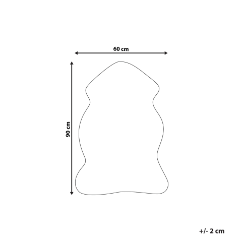 Undara Faux Fur Rug Beige 60 x 90 cm [2]