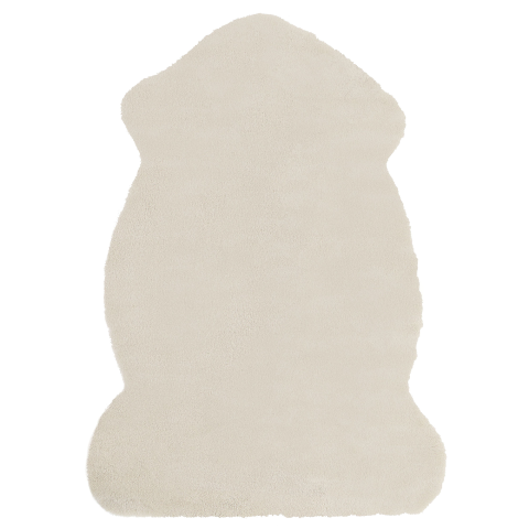 Undara Faux Fur Rug Beige 60 x 90 cm [1]