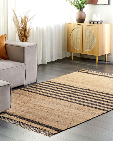 Covor împletit - ERICEK Beige Rug 160 x 230 cm Jute