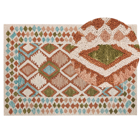 ERMENEK Carpet Multicolor 140 x 200 cm Wool [1]