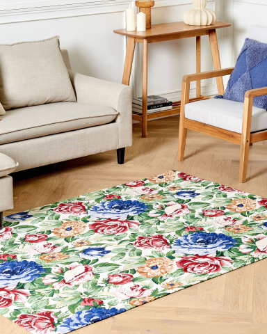 Covor împletit - Covor FARWAN Multicolor 140 x 200 cm Bumbac