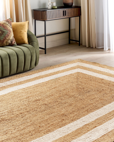 Covor împletit - GEMEREK Rug Beige 160 x 230 cm Jute