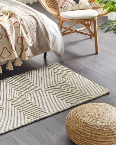 GOKSUN Rug Grey 80 x 150 cm Wool [0]