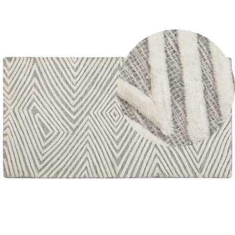 Carpet GOKSUN Grey 80 x 150 cm Wool [1]