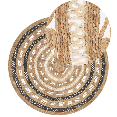 GOYNE Rug Beige ø 140 cm Jute [1]