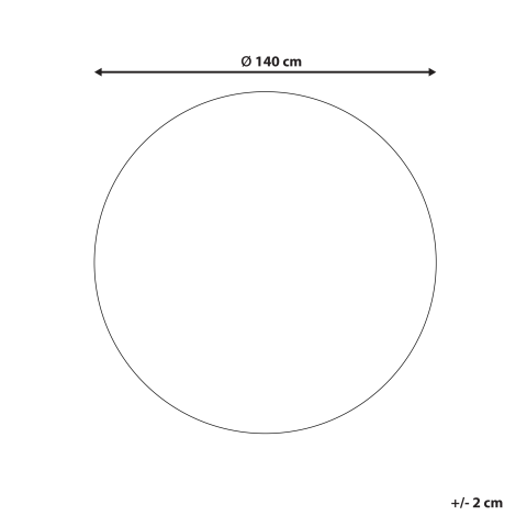 Covor HALFELI Bej ø 140 cm Iută [2]