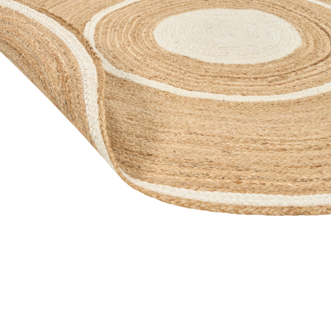 Covor HALFELI Bej ø 140 cm Iută [6]