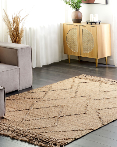 Covor împletit - Covor HANDERE Bej 160 x 230 cm Iută