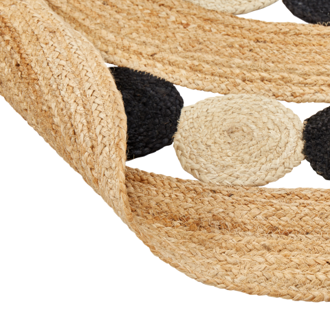 HOVIT Carpet Black ø 140 cm Jute [5]