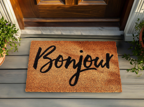 Covoraș intrare - Covor intrare ASIR Natural 40 x 60 cm Text Fibră de nucă de cocos