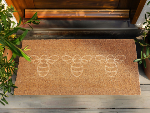 Covoraș intrare - Covor intrare CAVITE Natural 55 x 120 cm Fibră de nucă de cocos