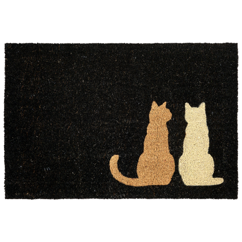 Entrance rug NAPALIT Black 60 x 90 cm Cat Coconut fiber [1]