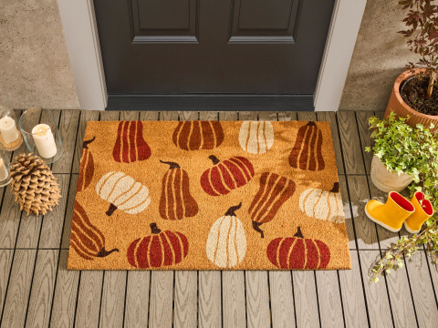 Covoraș intrare - Covor intrare PANDIN Multicolor 60 x 90 cm Dovleac Fibră de nucă de cocos