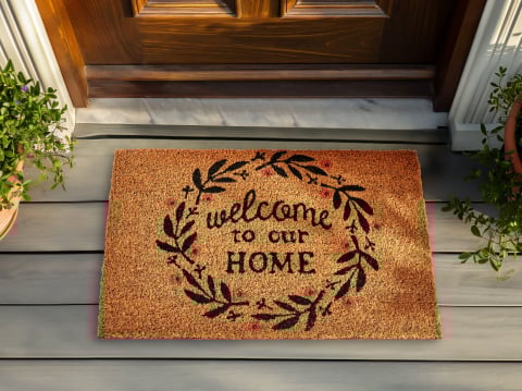 Covoraș intrare - Covor intrare SAYAN Natural 40 x 60 cm Fibră de nucă de cocos