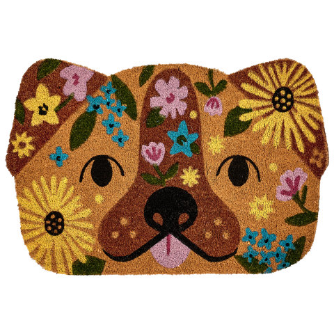 Entrance mat TIBIG Multicolor 60 x 90 cm Dog Coconut fiber [1]
