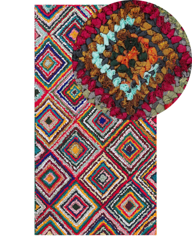 Covor cu fir lung - KAISERI rug Multicolor 80 x 150 cm Cotton