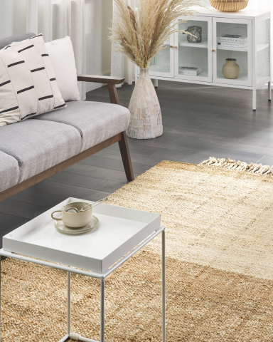 Covor împletit - KARKIN Rug Beige 160 x 230 cm Jute