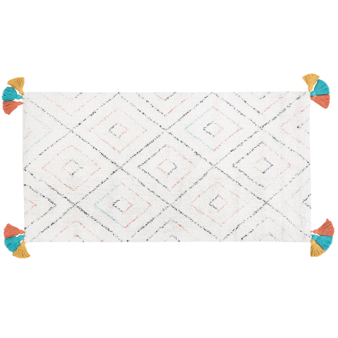 Covor KARTAL Alb 80 x 150 cm Bumbac [1]